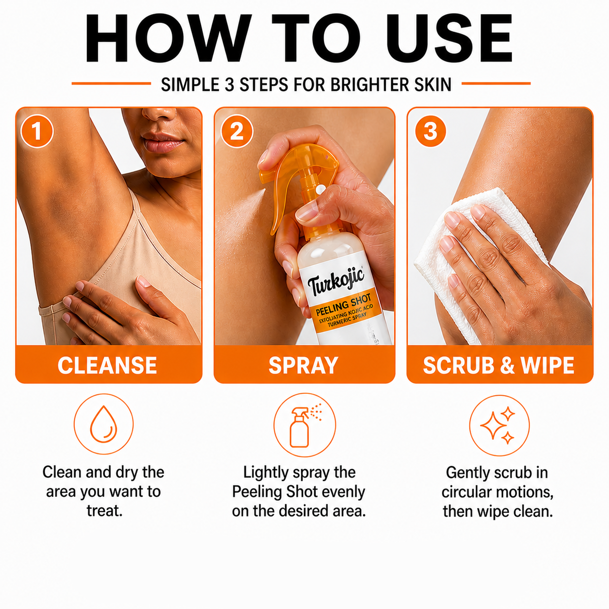 Turkojic™ Turmeric Kojic Acid Exfoliating Brightening Spray